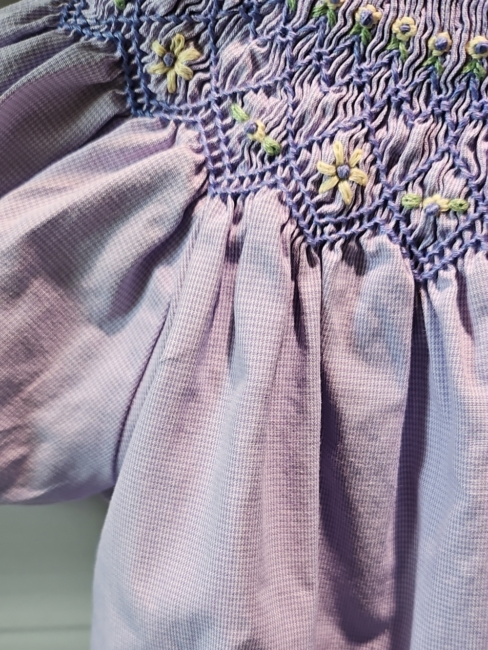 Orient Expressed Hand Smocked Lite Purple Dress Size 3 - Picture 5 of 7